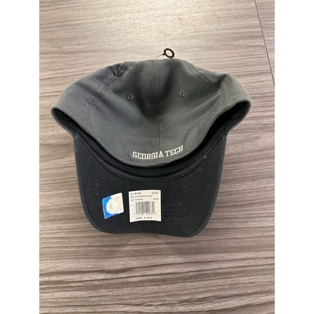 New Nike Georgia Tech Yellow Jackets Hat/Cap Swoosh Flex OSFM Classic 99 Gray